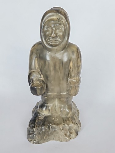 Inuit stone carving man agate - inuit,