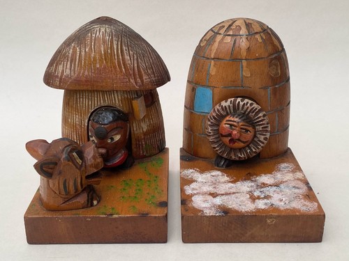 Pair vintage anri - pair, carved