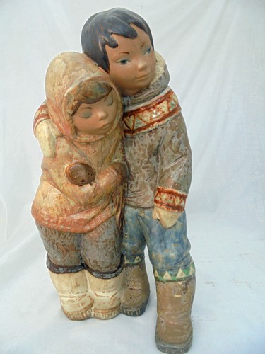 Vintage lladro inuit eskimo - vintage,