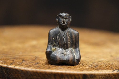 Vintage hand carved seated - vintage,
