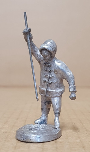 Cast pewter eskimo inuit - cast,
