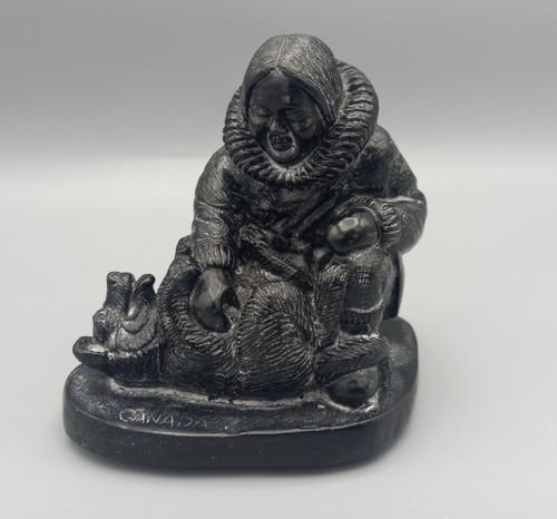 Canadian carved soapstone - carved,