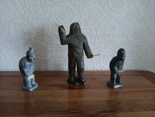 Vintage inuit carved - inuit, soapstone